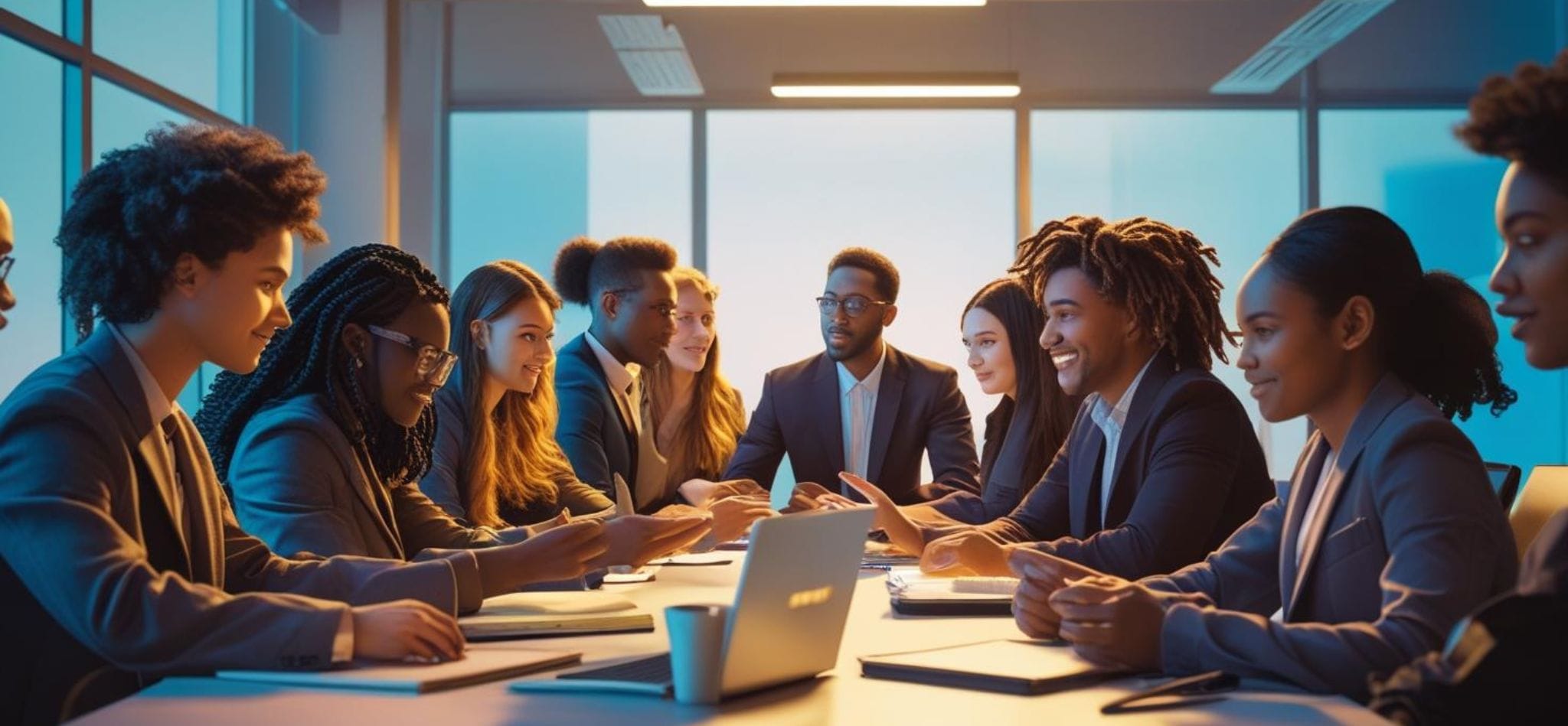 group of people working together